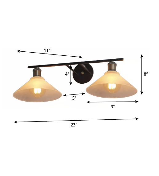 CWS138 Chalet Twin Glass Wall Lamp