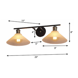 CWS138 Chalet Twin Glass Wall Lamp