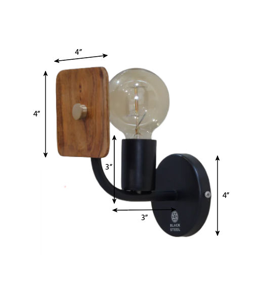 Lodge Wooden Wall Sconce