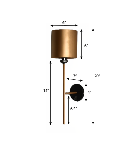 Hand Carved Metal Wall Lamp