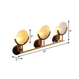 House of Royals Brass Wall Sconce With Fluted Glass
