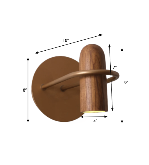Shell Wood Wall Sconce
