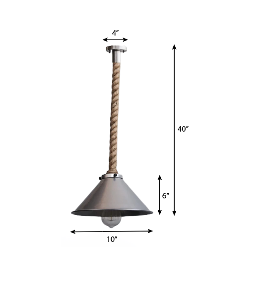 CLH102 Fairfield Ash Grey Pendant Light Fixture - The Black Steel