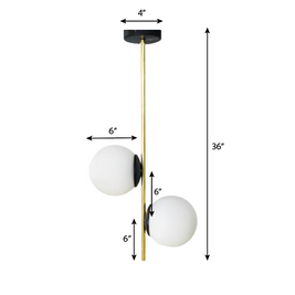 CLH103 Debonair Brass Gold Pendant Light - The Black Steel