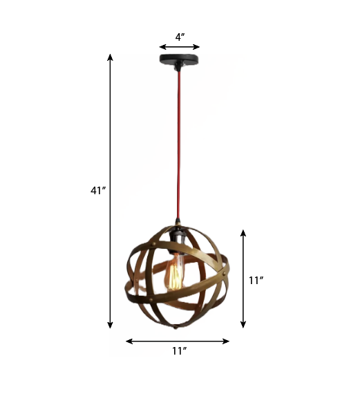 CLH111 Matte Gold Lampshade Armillary Design 11