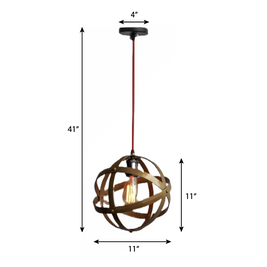 CLH111 Matte Gold Lampshade Armillary Design 11
