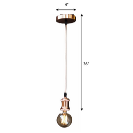 CLH117 Vintage E27 Socket  Retro Edison Pendant Lamp Holder - The Black Steel