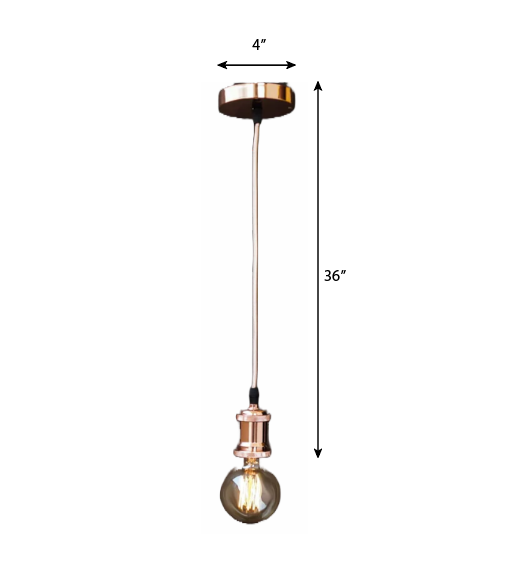 CLH117 Vintage E27 Socket  Retro Edison Pendant Lamp Holder - The Black Steel