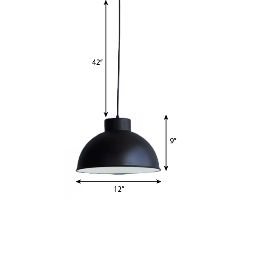 CLH119 Black Bold 12 Inch Minimal Style Mid Century Modern Lamp - The Black Steel