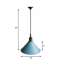 CLH127 Aqua Blue Pendant Lamp For Modern Interior Architecture and Design - The Black Steel