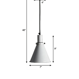 White Christmas Cone Lamp