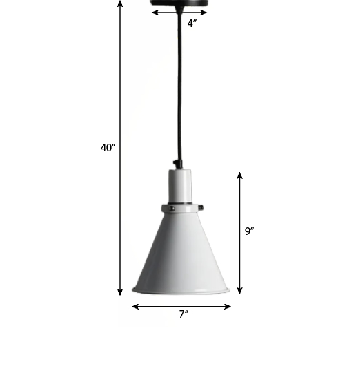 White Christmas Cone Lamp