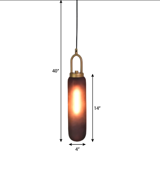 CLH160 Charcoal Cascade Black Glass Hanging Light - The Black Steel