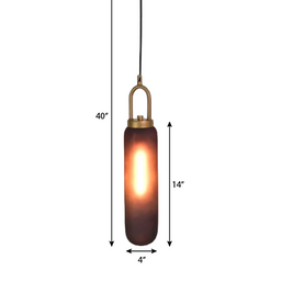 CLH160 Charcoal Cascade Black Glass Hanging Light - The Black Steel