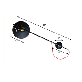 FSW202 Bedroom Wall Lamp - The Black Steel