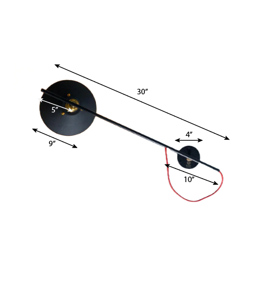 FSW202 Bedroom Wall Lamp - The Black Steel
