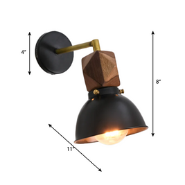 FSW221 Rodeo Drive Rustic Metal and Wood Wall Sconce