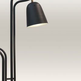 Stylish and functional floor lamp with a sturdy base and elegant curved stems.