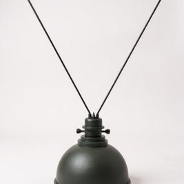 CLR1041 Industrial V-Wire Hanging Lampshade in Forest Green