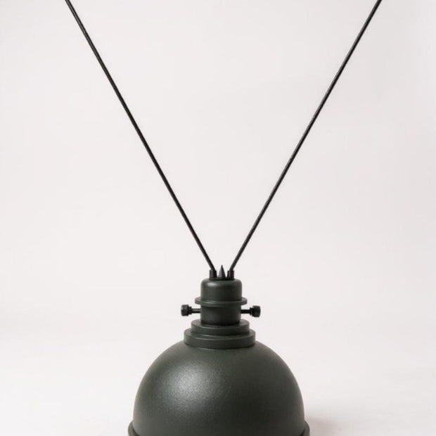 CLR1041 Industrial V-Wire Hanging Lampshade in Forest Green