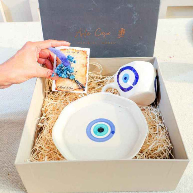 Nazar Is Real Gift Box | Evil Eye Cup & Saucer Romantic Gift Set – ArteCasa