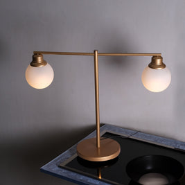CDL124 Dual-Light Golden Table Lamp