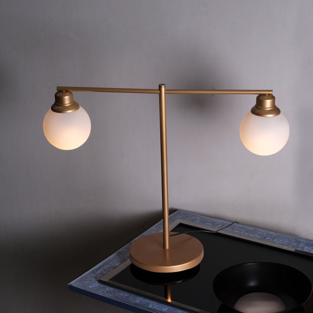 CDL124 Dual-Light Golden Table Lamp
