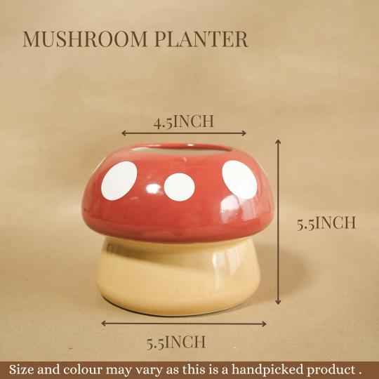 Mushroom Planter | Cute Ceramic Pot