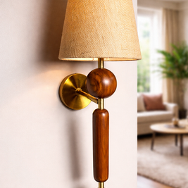 CWS234 Brass Wood Harmony Wall Sconce