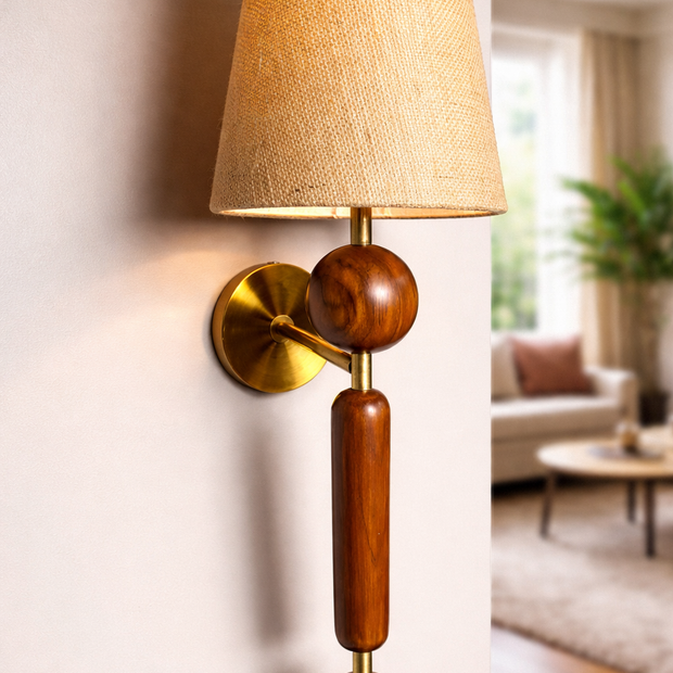 CWS234 Brass Wood Harmony Wall Sconce