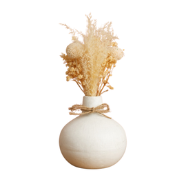 Moonstone Bloom Ceramic Vase with Dried Flowers | Elegant Home Décor - https://artecasa.in/