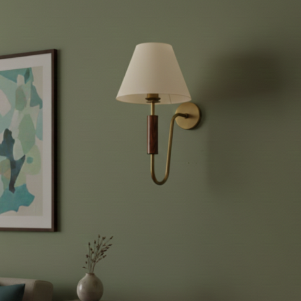 Wooden wall light designed for resort-style interiors.