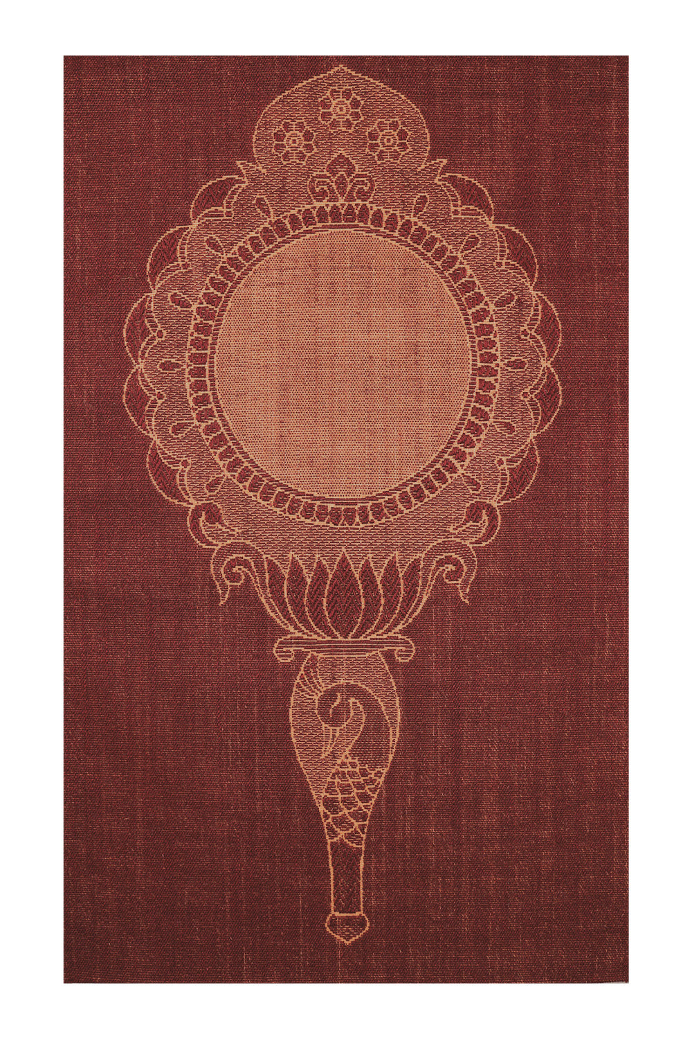 Aranmula Kannadi Maroon & Gold Sisal 5x8 feet Rectangle Rug