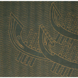 Amarachaarthu Green & Gold Sisal 5.7x5.7 feet Square Rug