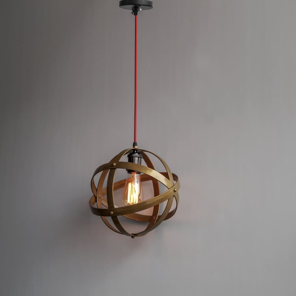 Matte Gold Lampshade Armillary Design 11