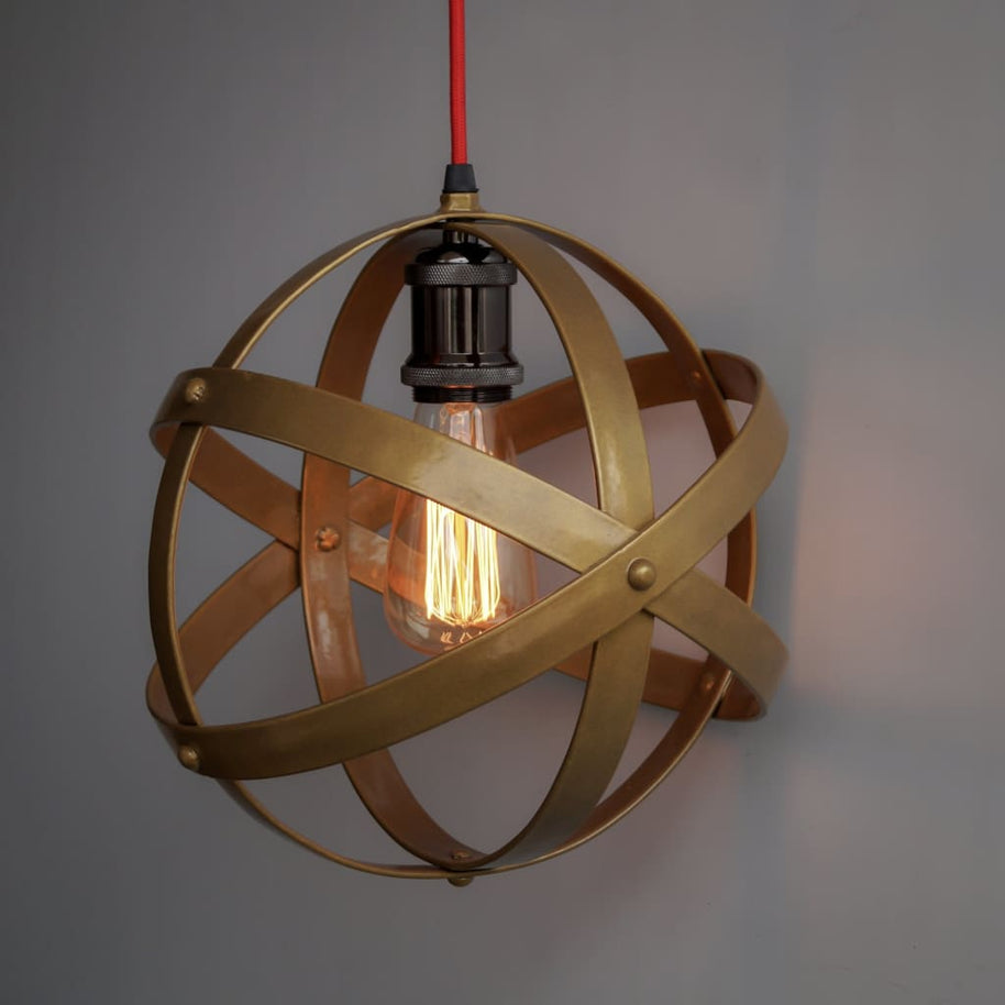 Matte Gold Lampshade Armillary Design 11