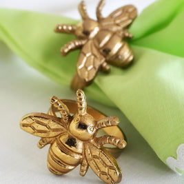 Apiary Gold Napkin Rings (Set of 4)