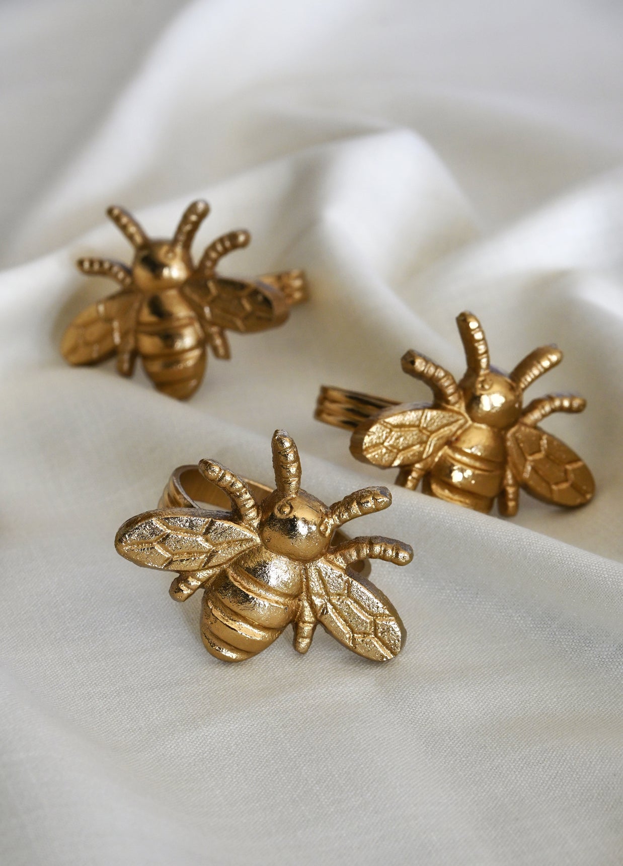 Apiary Gold Napkin Rings (Set of 4)