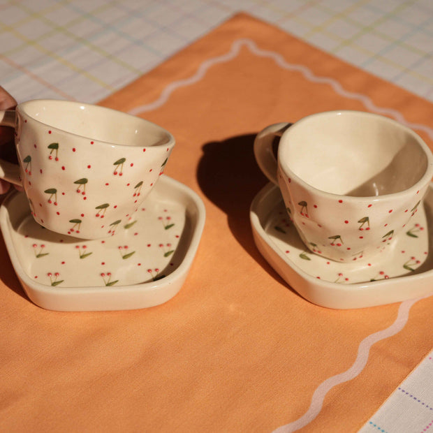 Cherry on Top Cup & Saucer Set - Single