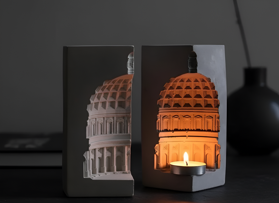 Aurum- a Pantheon Candle holder | Bookend - I MEAN DESIGN