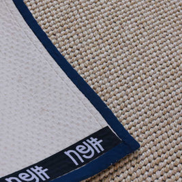 Panama Blue Weft Blended white Sisal 5x8 feet Rectangle Rug - I MEAN DESIGN