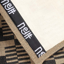 Optic Grid Black natural Jute 8x10 feet Rectangle Rug - I MEAN DESIGN