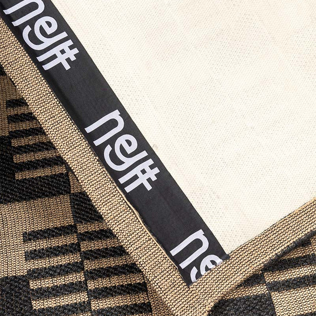 Optic Grid Black natural Jute 5x8 feet Rectangle Rug - I MEAN DESIGN