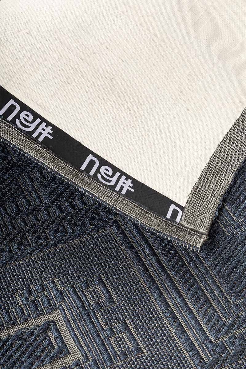 Geometric Blue Blue Sisal 6x9 feet Rectangle Rug - I MEAN DESIGN