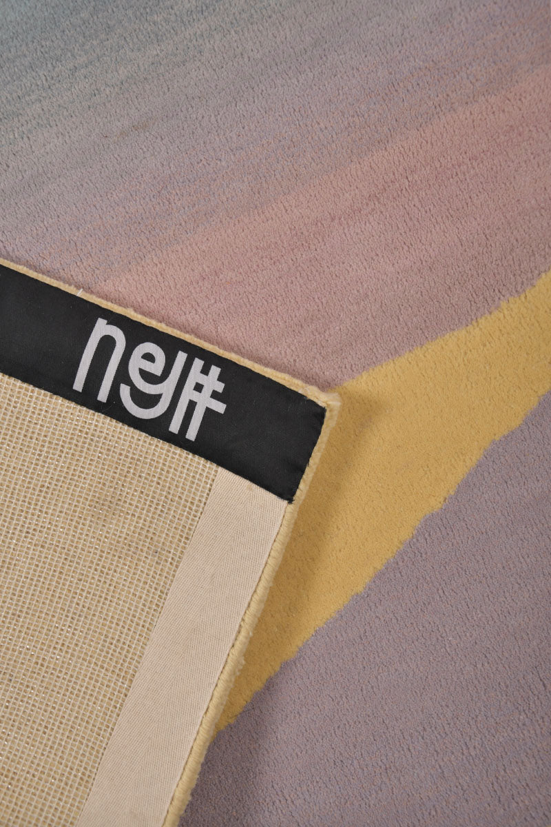 Eclipse Multicolour Wool 4x6 feet Rectangle Rug - I MEAN DESIGN