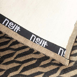 Hexalink Black natural Jute 8x10 feet Rectangle Rug - I MEAN DESIGN