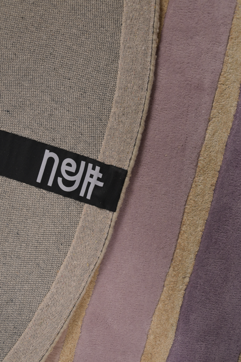 Flow Multicolour Wool Jute 6x6 feet Round Rug - I MEAN DESIGN