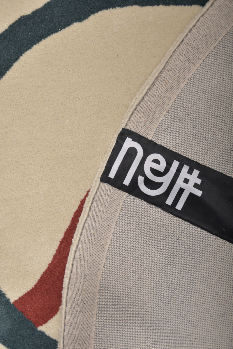 Whorl Multicolour Wool 6x6 feet Round Rug - I MEAN DESIGN