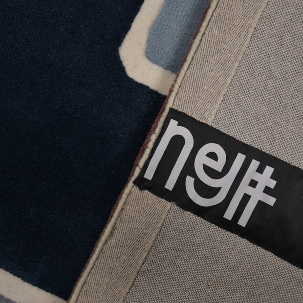 Mosaic Multicolour Wool 5.4x6 feet Irregular Rug - I MEAN DESIGN