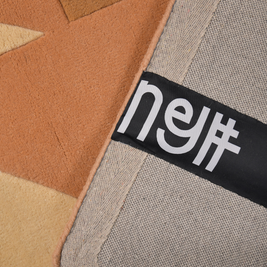 Grid Multicolour Wool 5x6 feet Irregular Rug - I MEAN DESIGN